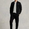 Siyah Erkek Ralph Lauren Çift Örgülü Bomber Ceketler Siyah Erkek Ralph Lauren Çift Örgülü Bomber Ceketler
