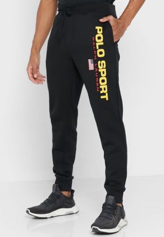 Siyah Erkek Ralph Lauren Logolu Eşofman Altı