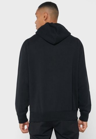 Siyah Erkek Ralph Lauren Logolu Kapüşonlu Üst