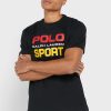 Siyah Erkek Ralph Lauren Logolu Yuvarlak Yaka Tişörtler