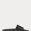 Siyah / Siyah Erkek Ralph Lauren Signature Pony Deri Terlik Siyah / Siyah Erkek Ralph Lauren Signature Pony Deri Terlik