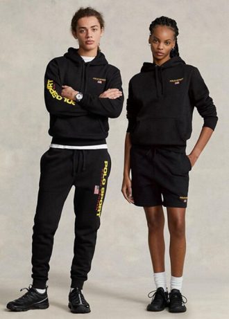 Siyah Erkek Ralph Lauren Polo Spor Polar Kapüşonlu Üst