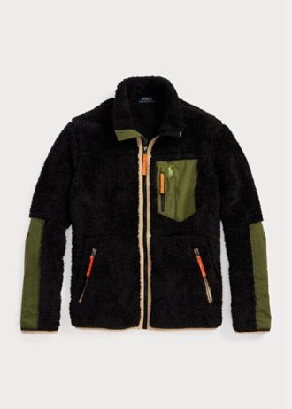 Siyah Erkek Ralph Lauren Rüzgar Engelleyici Hibrit Ceketler
