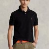 Siyah Erkek Ralph Lauren Slim Fit File Polo Tişörtler Siyah Erkek Ralph Lauren Slim Fit File Polo Tişörtler