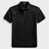Siyah Erkek Ralph Lauren Slim Fit File Polo Tişörtler Siyah Erkek Ralph Lauren Slim Fit File Polo Tişörtler