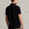 Siyah Erkek Ralph Lauren Slim Fit File Polo Tişörtler Siyah Erkek Ralph Lauren Slim Fit File Polo Tişörtler