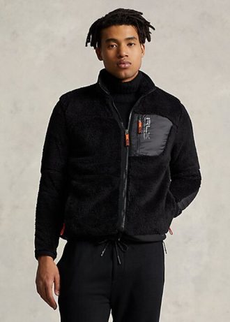 Siyah Erkek Ralph Lauren Yığın Polar Ceketler
