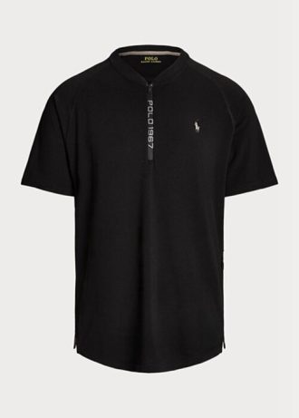 Siyah Erkek Ralph Lauren Özel Slim Fit Performans Forması Tişörtleri