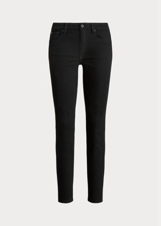 Siyah Kadın Ralph Lauren 400 Matchstick Kot Pantolon