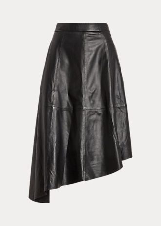 Siyah Kadın Ralph Lauren Asimetrik Kuzu Derisi Daire Etekler Siyah Kadın Ralph Lauren Asimetrik Kuzu Derisi Daire Etekler
