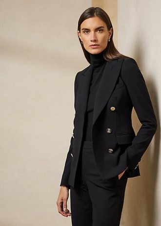 Siyah Kadın Ralph Lauren Camden Yün Karışımlı Ceketler