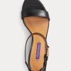 Siyah Kadın Ralph Lauren Channing Welington Cilalı Sandaletler Siyah Kadın Ralph Lauren Channing Welington Cilalı Sandaletler