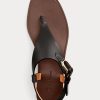 Siyah Kadın Ralph Lauren Delancie Welington Dana Derisi Sandaletler Siyah Kadın Ralph Lauren Delancie Welington Dana Derisi Sandaletler