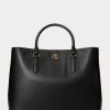 Siyah Kadın Ralph Lauren Deri Büyük Marcy Çantalar Siyah Kadın Ralph Lauren Deri Büyük Marcy Çantalar