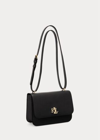 Siyah Kadın Ralph Lauren Deri Orta Boy Omuz Çantaları