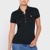 Siyah Kadın Ralph Lauren Düğme Detaylı Polo Gömlekler Siyah Kadın Ralph Lauren Düğme Detaylı Polo Gömlekler
