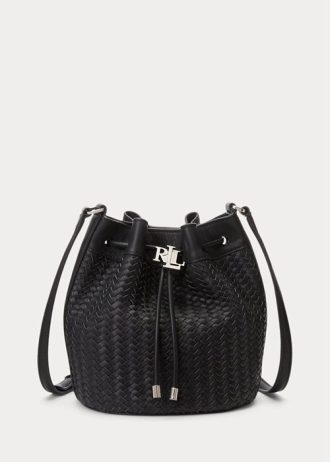 Siyah Kadın Ralph Lauren Dokuma Orta Boy Andie El Çantası Siyah Kadın Ralph Lauren Dokuma Orta Boy Andie El Çantası