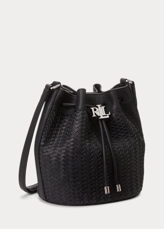 Siyah Kadın Ralph Lauren Dokuma Orta Boy Andie El Çantası Siyah Kadın Ralph Lauren Dokuma Orta Boy Andie El Çantası