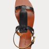 Siyah Kadın Ralph Lauren Dyllon Cilalı Dana Derisi Sandaletler Siyah Kadın Ralph Lauren Dyllon Cilalı Dana Derisi Sandaletler