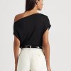 Siyah Kadın Ralph Lauren Esnek Jersey Üstleri Siyah Kadın Ralph Lauren Esnek Jersey Üstleri