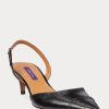 Siyah Kadın Ralph Lauren Garland Dana Derisi Slingback Topuklu Ayakkabı Siyah Kadın Ralph Lauren Garland Dana Derisi Slingback Topuklu Ayakkabı