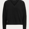 Siyah Kadın Ralph Lauren Jersey V Yaka Sweatshirt’leri