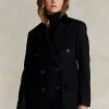Siyah Kadın Ralph Lauren Kadife-Üst Yaka Yün Karışımlı Melton Montlar Siyah Kadın Ralph Lauren Kadife-Üst Yaka Yün Karışımlı Melton Montlar