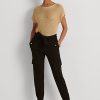 Siyah Kadın Ralph Lauren Kemerli Ponte Kargo Pantolon Siyah Kadın Ralph Lauren Kemerli Ponte Kargo Pantolon