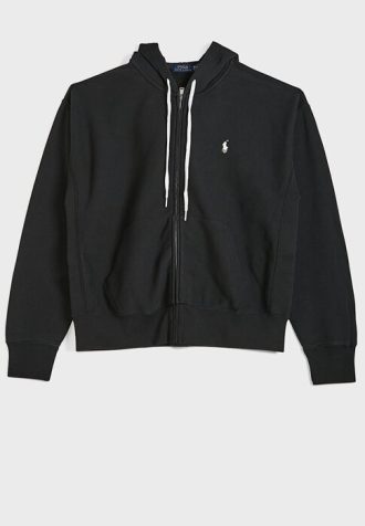 Siyah Kadın Ralph Lauren Logolu Bağcıklı Kapüşonlu Üst Siyah Kadın Ralph Lauren Logolu Bağcıklı Kapüşonlu Üst