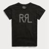 Siyah Kadın Ralph Lauren Logolu Pamuklu Jersey Tişörtleri Siyah Kadın Ralph Lauren Logolu Pamuklu Jersey Tişörtleri