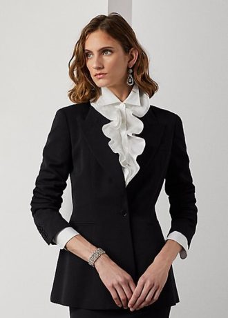 Siyah Kadın Ralph Lauren Meritta Yün Barathea Ceketler Siyah Kadın Ralph Lauren Meritta Yün Barathea Ceketler