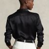 Siyah Kadın Ralph Lauren İpek Charmeuse Gömlekler Siyah Kadın Ralph Lauren İpek Charmeuse Gömlekler