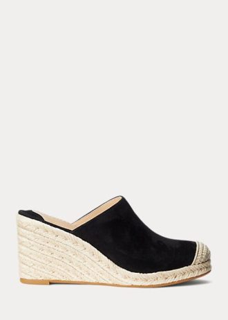 Siyah Kadın Ralph Lauren Pennie Süet Espadril