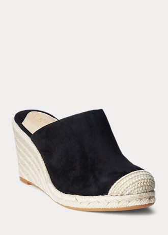Siyah Kadın Ralph Lauren Pennie Süet Espadril