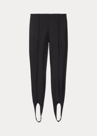 Siyah Kadın Ralph Lauren Pintucked Stirrup Stretch Ponte Tayt
