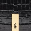 Siyah Kadın Ralph Lauren Polo ID Timsah Desenli Eyer Çantaları Siyah Kadın Ralph Lauren Polo ID Timsah Desenli Eyer Çantaları