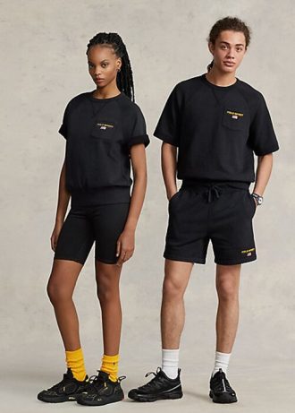 Siyah Kadın Ralph Lauren Polo Sport Kısa Kollu Sweatshirt