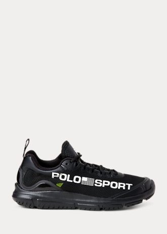 Siyah Kadın Ralph Lauren Polo Sport Tech Racer Spor Ayakkabı