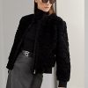 Siyah Kadın Ralph Lauren Raygan Shearling Bomber Ceketler Siyah Kadın Ralph Lauren Raygan Shearling Bomber Ceketler