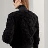 Siyah Kadın Ralph Lauren Raygan Shearling Bomber Ceketler Siyah Kadın Ralph Lauren Raygan Shearling Bomber Ceketler