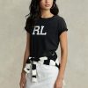 Siyah Kadın Ralph Lauren Rl Logolu Forma Tişörtleri Siyah Kadın Ralph Lauren Rl Logolu Forma Tişörtleri