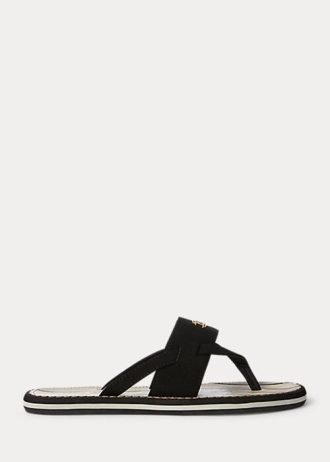 Siyah Kadın Ralph Lauren Rosalind Terlikleri