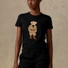 Siyah Kadın Ralph Lauren Safari Polo Bear Pamuklu Tişörtler Siyah Kadın Ralph Lauren Safari Polo Bear Pamuklu Tişörtler