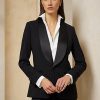 Siyah Kadın Ralph Lauren Sawyer Yün Smokin Ceketleri Siyah Kadın Ralph Lauren Sawyer Yün Smokin Ceketleri