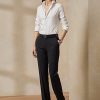 Siyah Kadın Ralph Lauren Seth Streç Yün Krep Pantolon