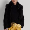 Siyah Kadın Ralph Lauren Shearling Yelek