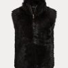 Siyah Kadın Ralph Lauren Shearling Yelek