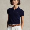 Siyah Kadın Ralph Lauren Slim Fit Kaşmir Polo Gömlekleri Siyah Kadın Ralph Lauren Slim Fit Kaşmir Polo Gömlekleri