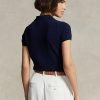 Siyah Kadın Ralph Lauren Slim Fit Kaşmir Polo Gömlekleri Siyah Kadın Ralph Lauren Slim Fit Kaşmir Polo Gömlekleri