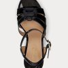 Siyah Kadın Ralph Lauren Soffia Patent Deri Sandaletler Siyah Kadın Ralph Lauren Soffia Patent Deri Sandaletler